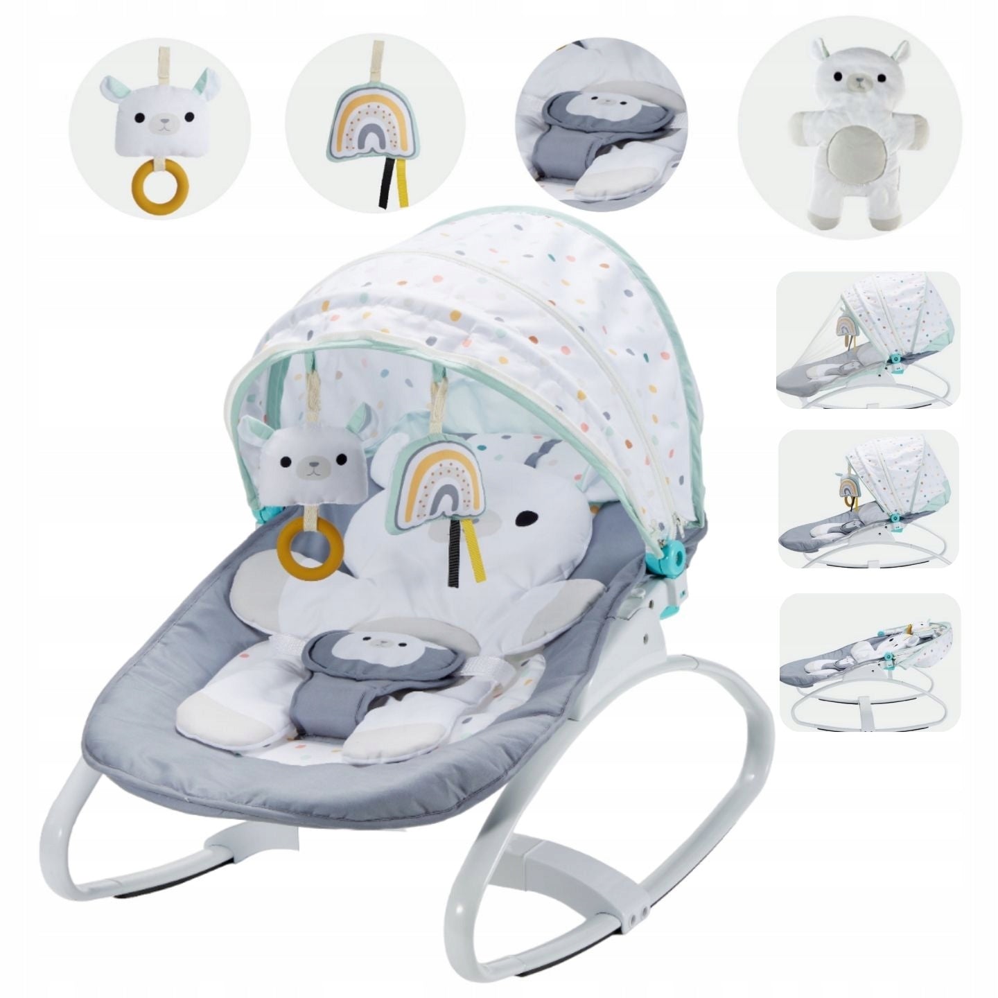 Infant Rocker Cradle Cot Canopy Toys