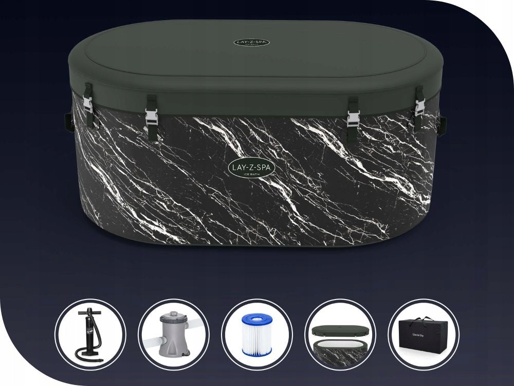 Inflatable Bathtub Swimming Pool for Ice Bath Lay-Z-Spa Bestway 6002Q Height 65 cm