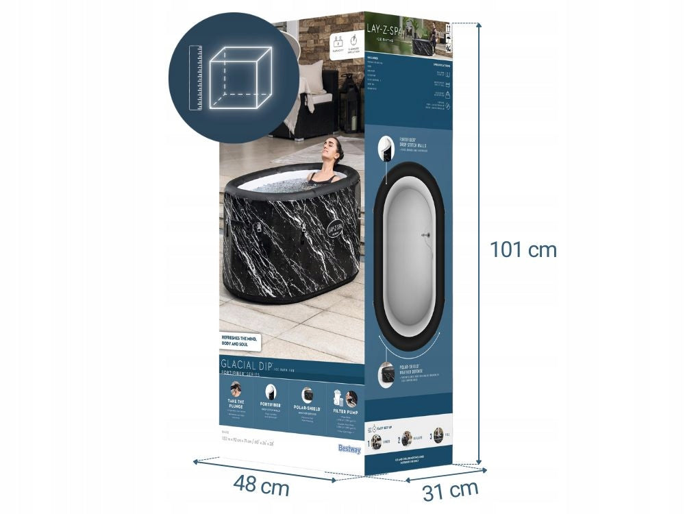 Inflatable Bathtub Swimming Pool for Ice Bath Lay-Z-Spa Bestway 6002Q Manufacturer code 6941607374382