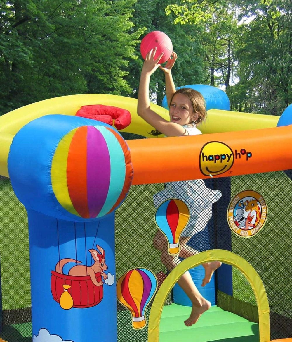 Inflatable Castle Balloons Trampoline HappyHop Slide for Kids Safe Kid's age 3+ years