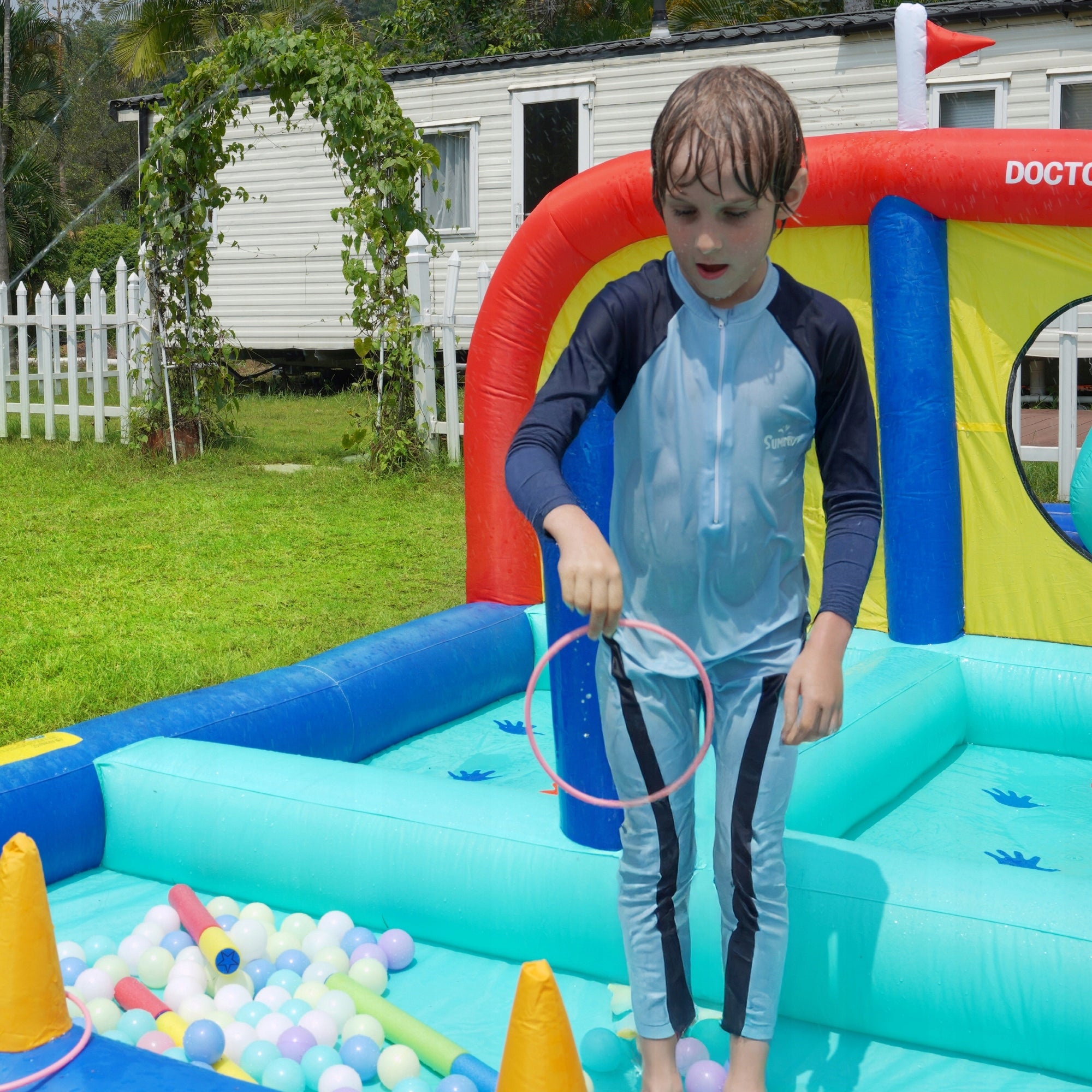 Inflatable Castle For Children Inflatable Garden Water Park Toys Slide Included house slide