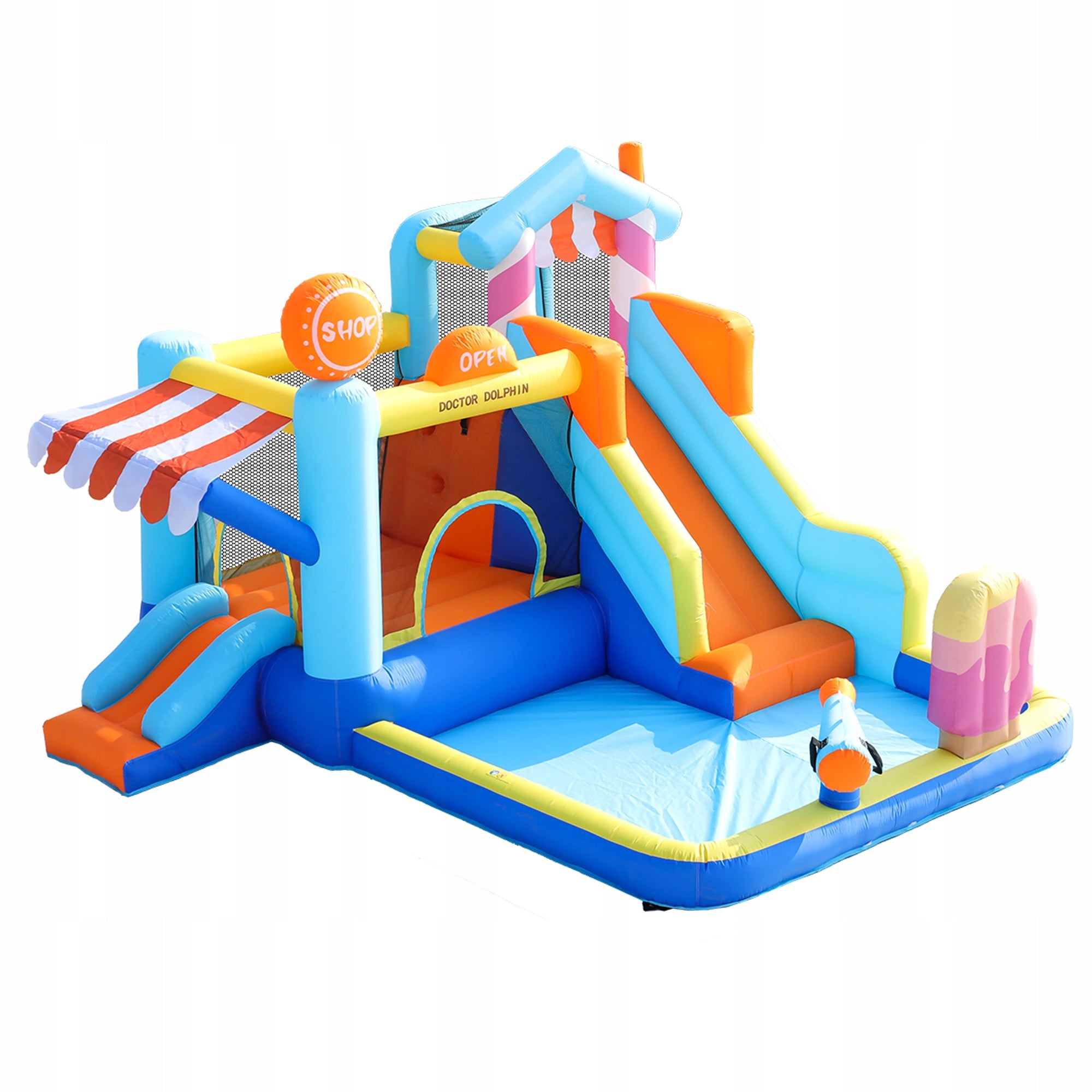 Inflatable Castle For Kids Water Park + Trampoline Slides+450w Blower Shape other