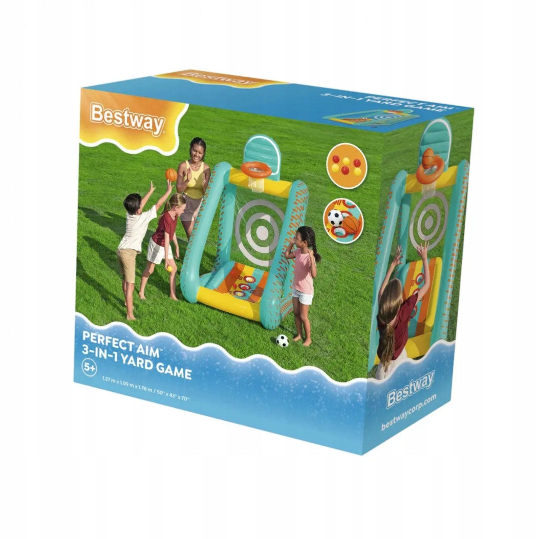 Inflatable Garden Game 3in1 Basketball Throw to Target Bestway 52813 Bestway Color multicolor
