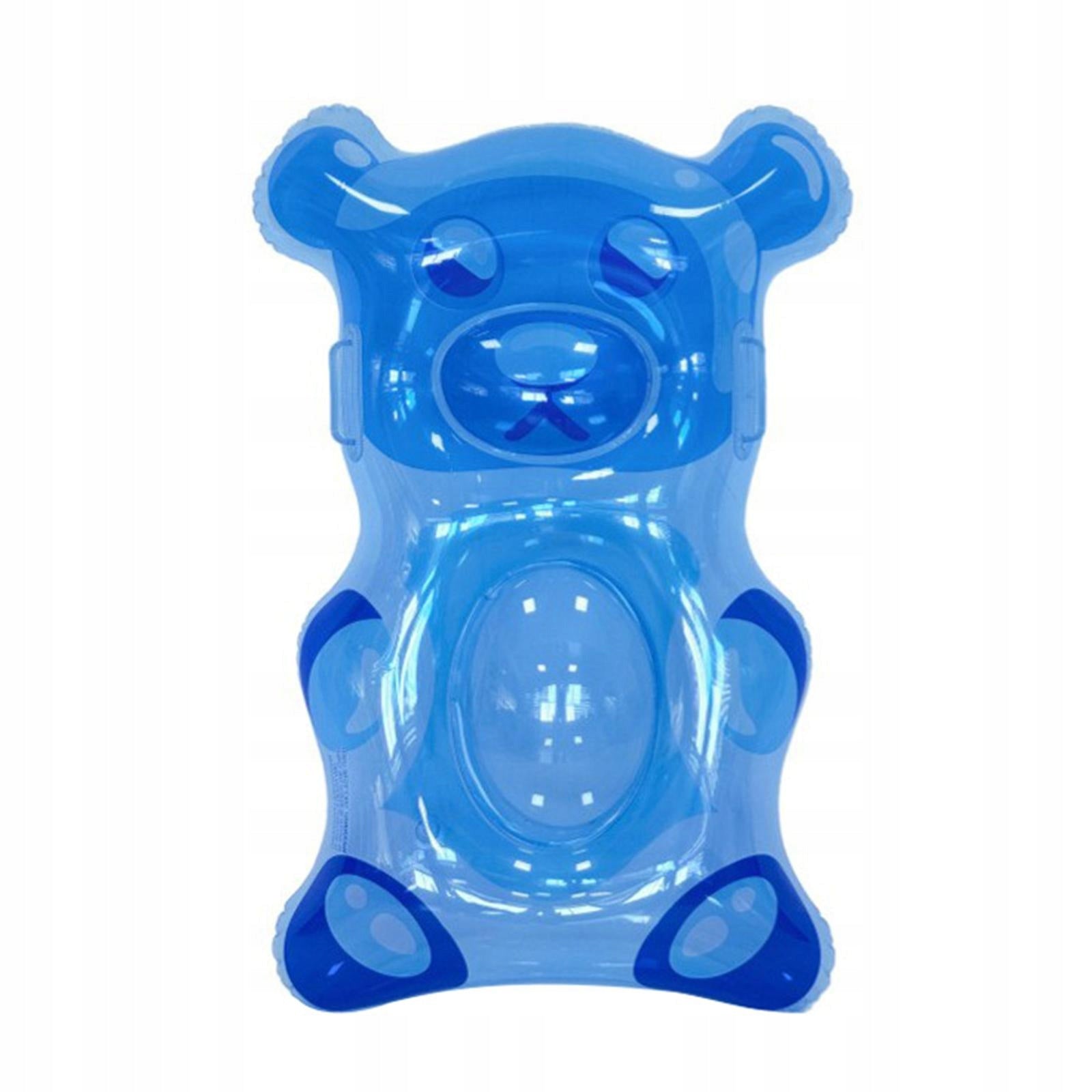 Inflatable Gummy Bear Pool Float Cute PVC Fun Floaties Portable Blue