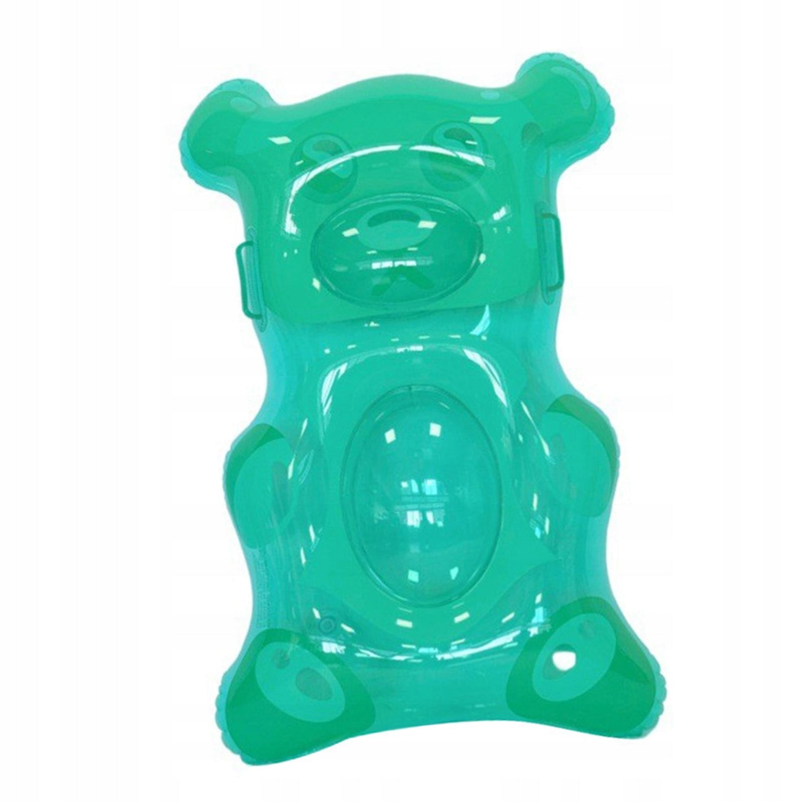 Inflatable Gummy Bear Pool Float Cute PVC Fun Floaties Portable Green Packaging status original