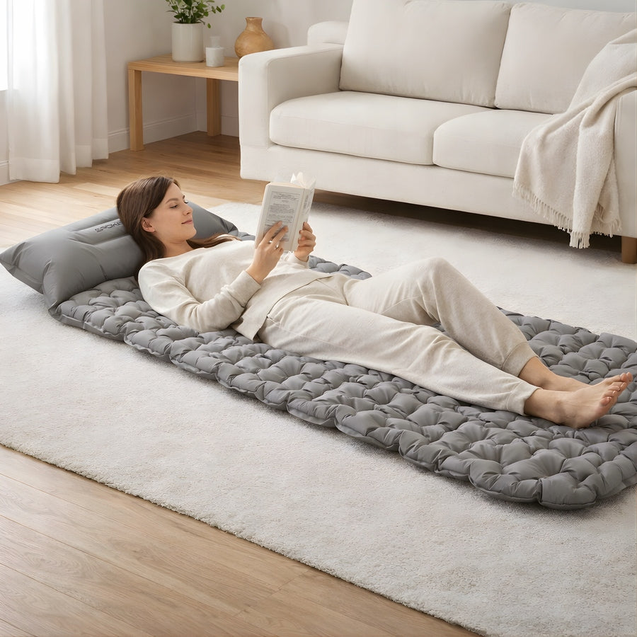 Inflatable Hiking Mattress Folding For Sleeping With Pillow Thick 213x62x6cm Brand Spokey