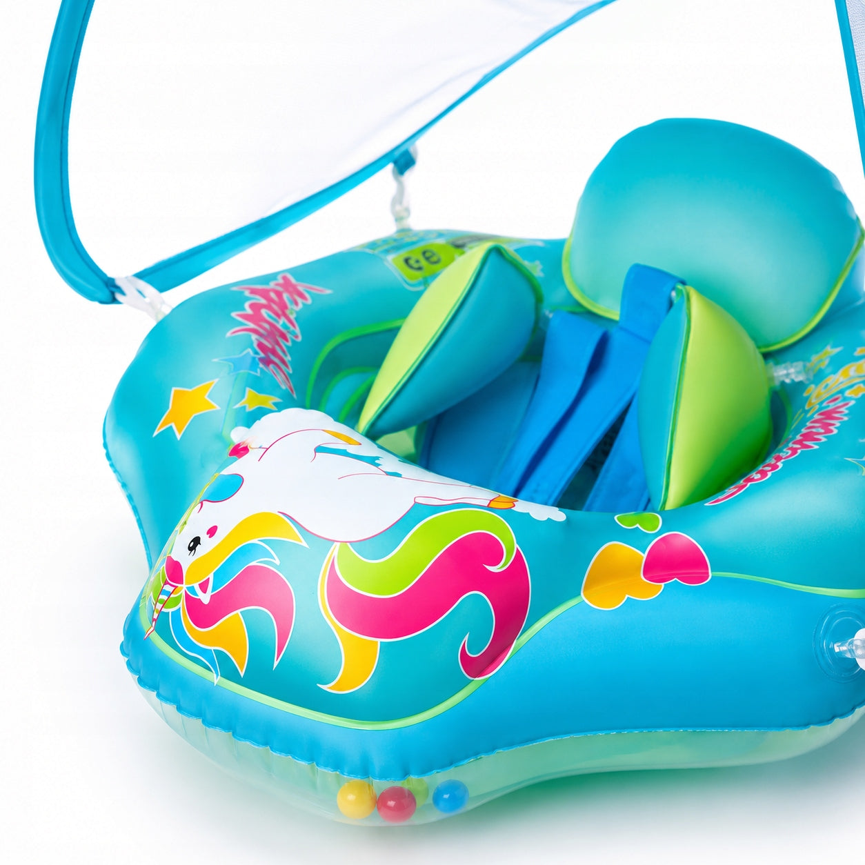 Inflatable Infant Pontoon with Sun Canopy, Seat Brand no brand