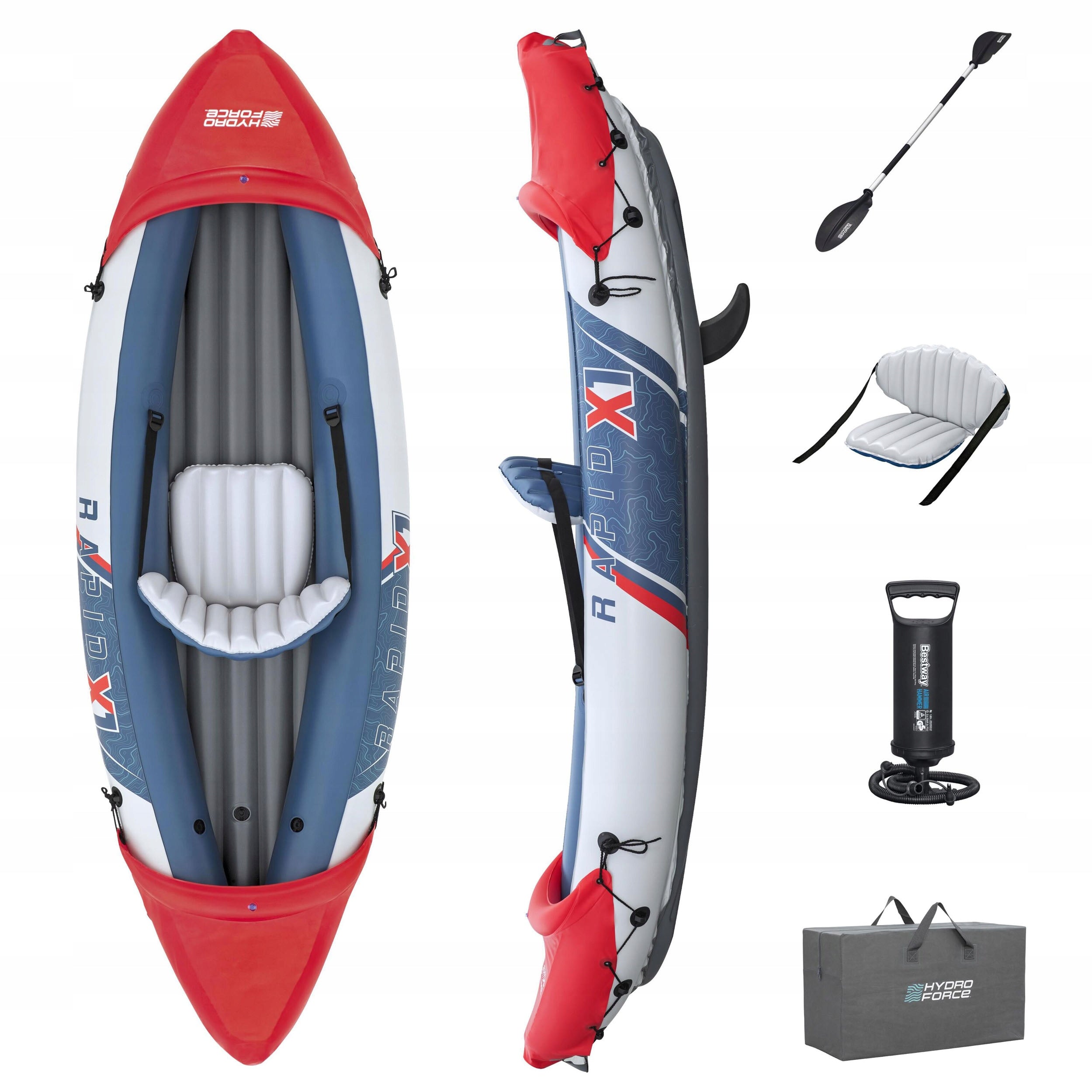Inflatable KAYAK Hydro-Force Rapid X1 290x91cm Bestway 1 person