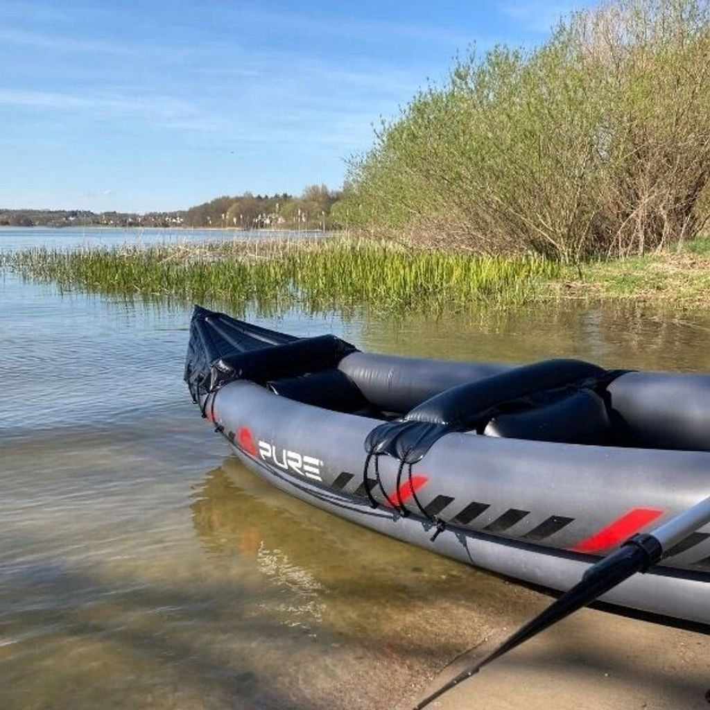 Inflatable Kayak XPRO 321x81cm Double Pontoon Paddle Alu Pure4Fun Material polyethylene