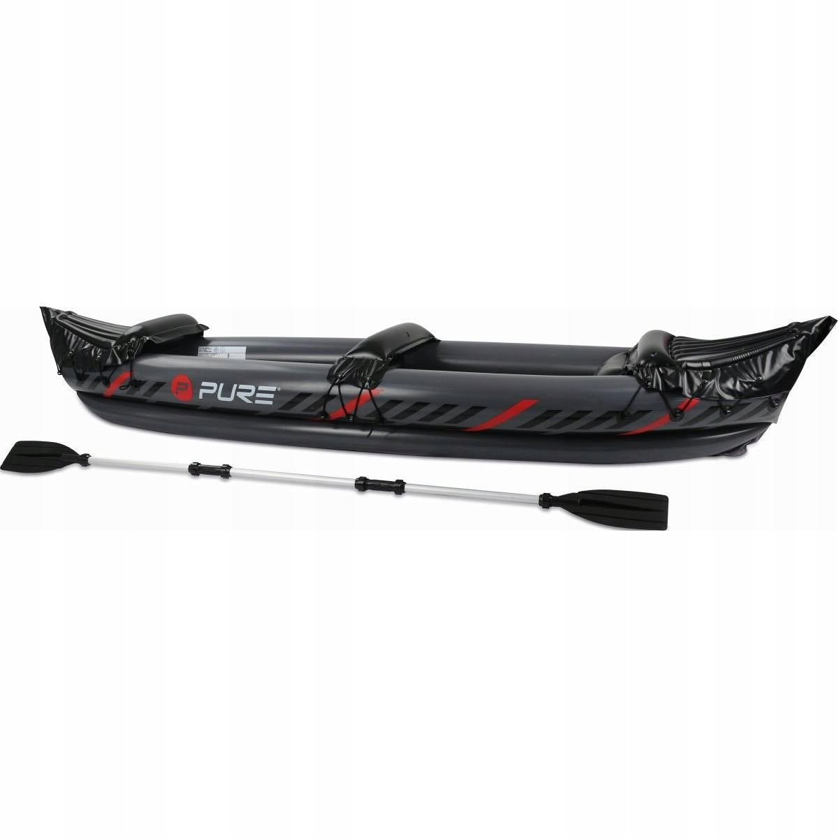 Inflatable Kayak XPRO 321x81cm Double Pontoon Paddle Alu Pure4Fun