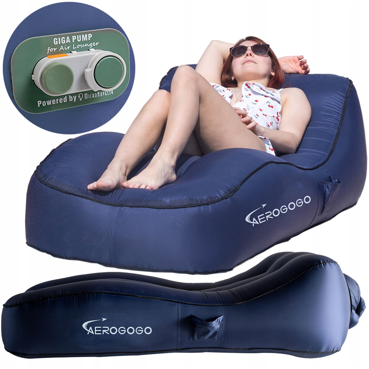 Inflatable MATTRESS automatically SUN LOUNGER AEROGOGO CL1 COMFORTABLE