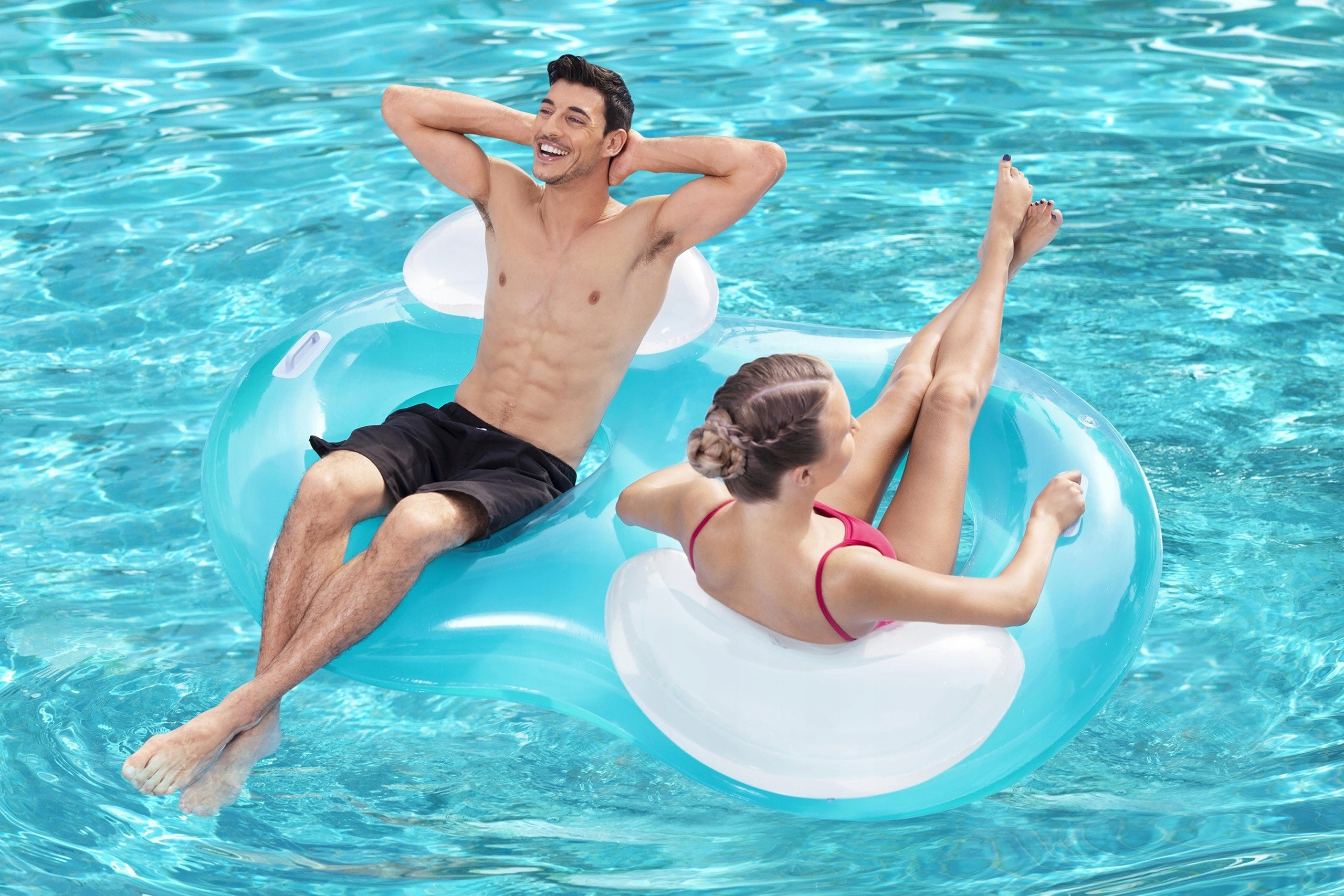 Inflatable MATTRESS + swimming chair FOR BEACH AND POOL 188x117 cm BESTWAY Model maweta