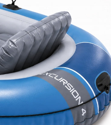 Inflatable Pontoon 4-Person 500 kg, Pump + Paddle Set Large Blue Manufacturer code Materac 500kg do pływania Łódź