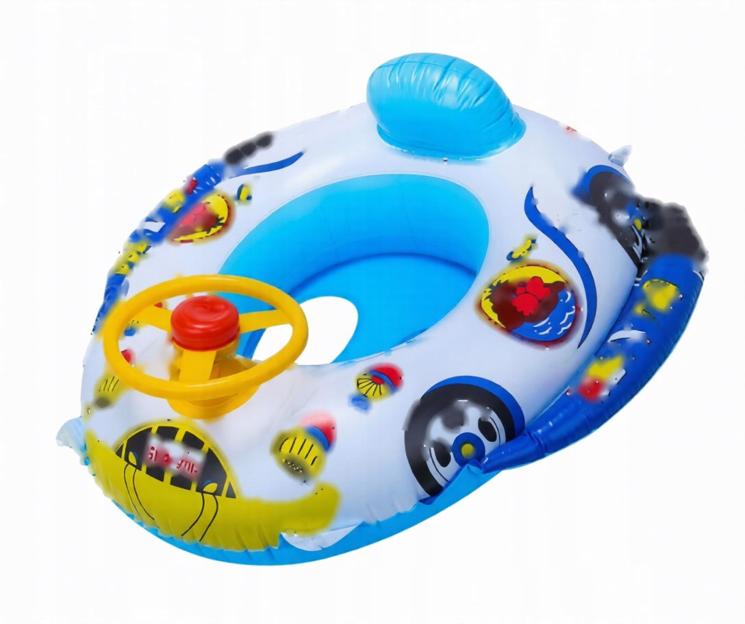 Inflatable Pontoon for Children with Steering Wheel Swimming Wheel in the Pool 66 cm Manufacturer code PONTON KOŁO DO PŁYWANIA DLA DZIECI KIEROWNICA