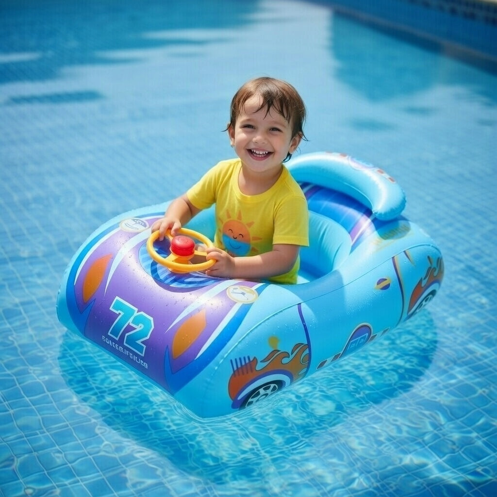 Inflatable Pontoon for Kids with Steering Wheel Swimming Wheel Auto 79cm Swimming Pool Manufacturer code 6063032253