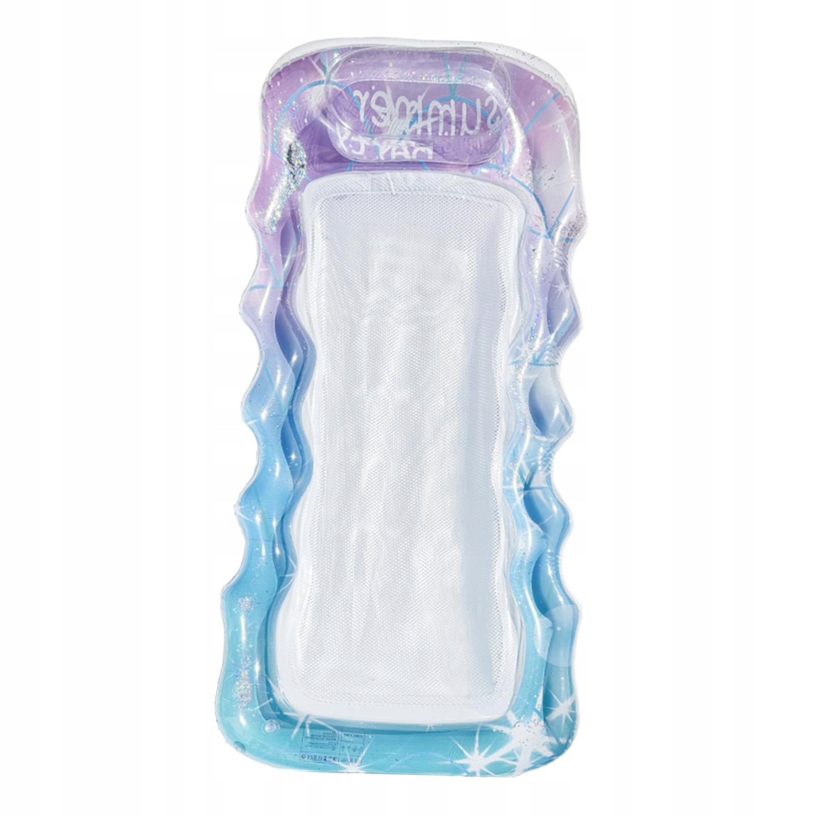 Inflatable Pool Float Water Floaty Personal Pool Raft Sunbathing Bed Blue Brand no brand