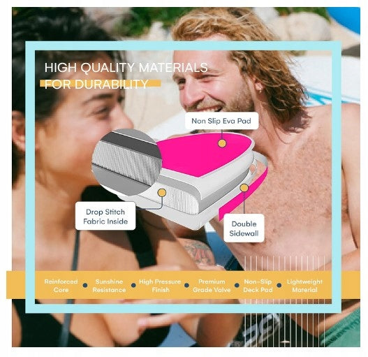 Inflatable SUP board Acopace Pink paddle board Z03 + akcesoria_ Brand no brand