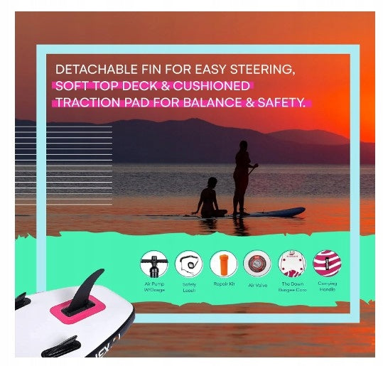 Inflatable SUP board Acopace Pink paddle board Z03 + akcesoria_ EAN (GTIN) 0731235627006