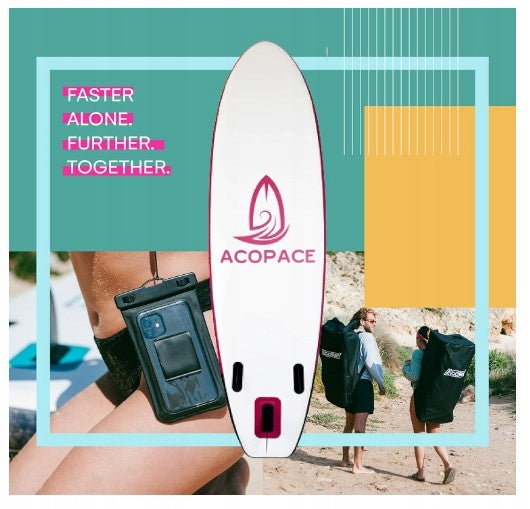 Inflatable SUP board Acopace Pink paddle board Z03 + akcesoria_ Manufacturer code 0731235627006