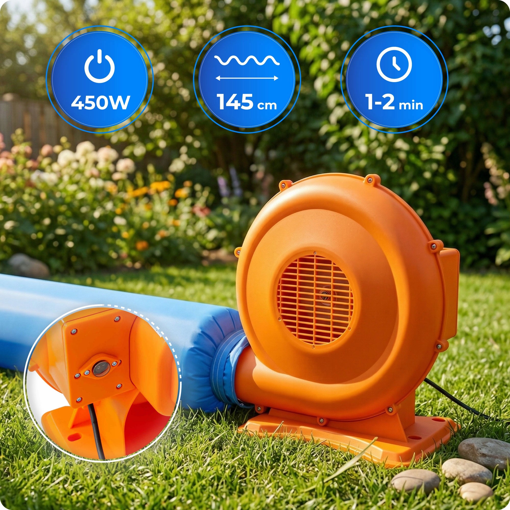 Inflatable Square toys water slide for kids garden blower basket Manufacturer code DPZ012