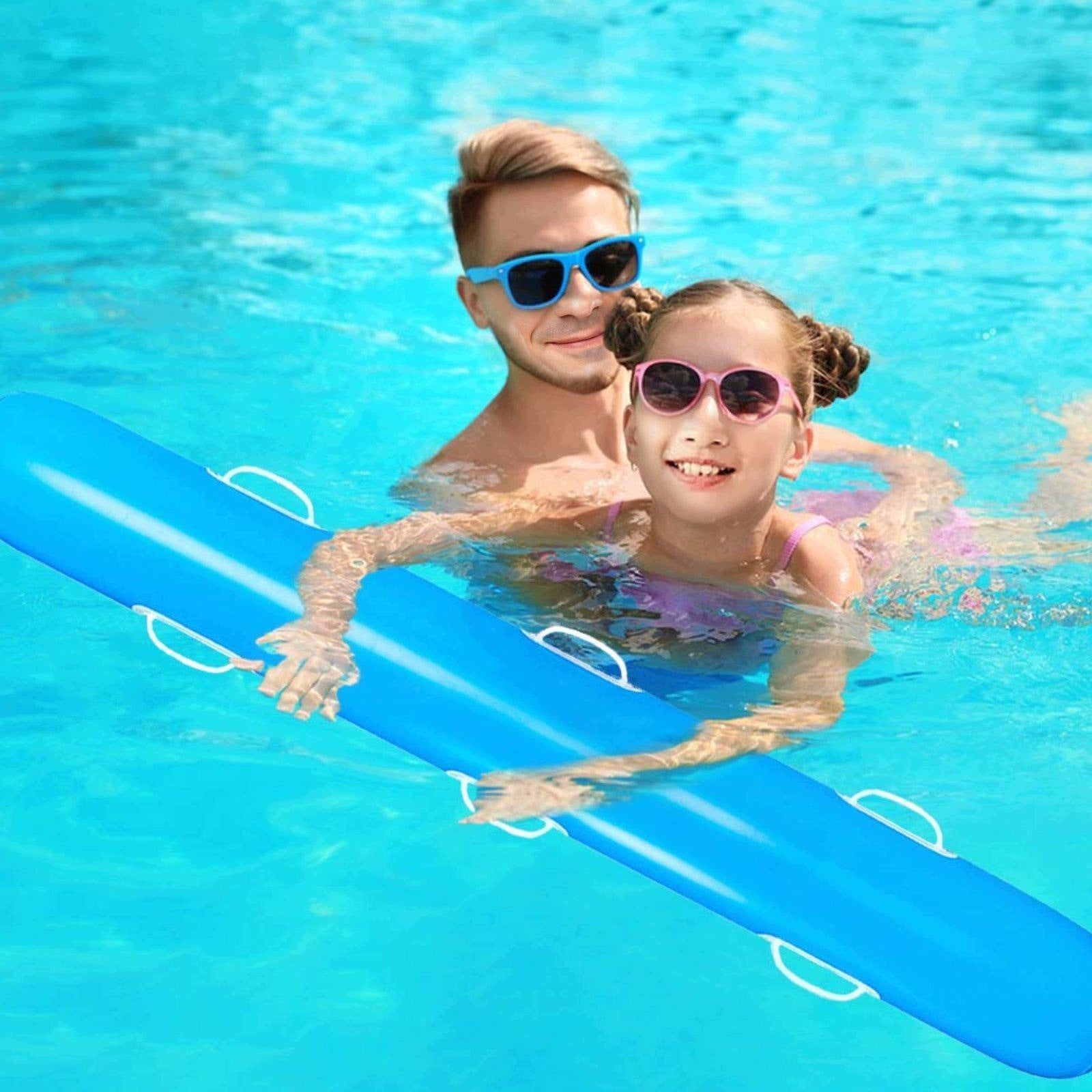 Inflatable Swimming Pool Noodle Lightweight Leakproof Premium Swim Blue Packaging status original