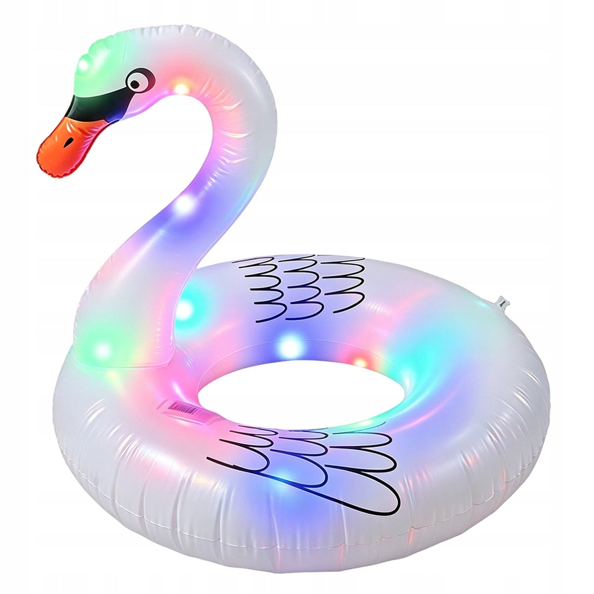 Inflatable Swimming Swan With Solar LED Light Fast Pumping