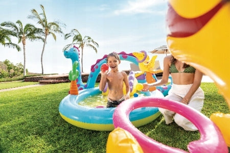 Inflatable Water Playground Intex Dinoland Slide Swimming Pool For Children 2+ Product width 229 cm