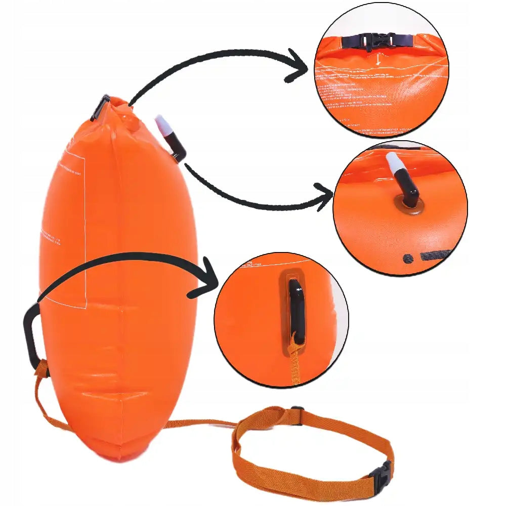 Inflatable buoy safety buoy 2in1 dry pocket for swimming 15l molti For swimming