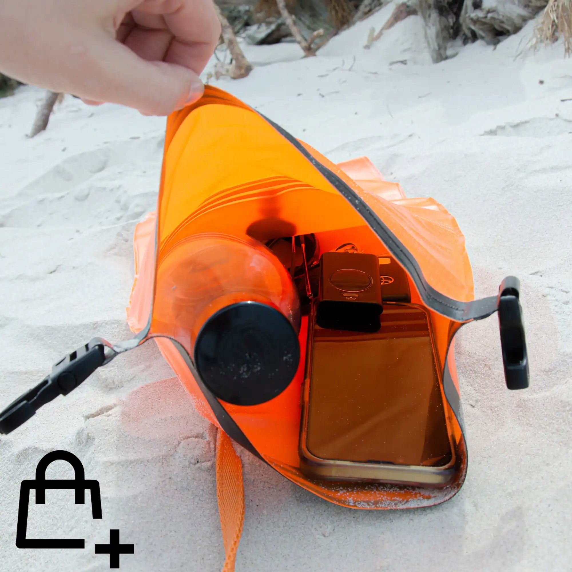 Inflatable buoy safety buoy 2in1 dry pocket for swimming 15l molti Kind buoy