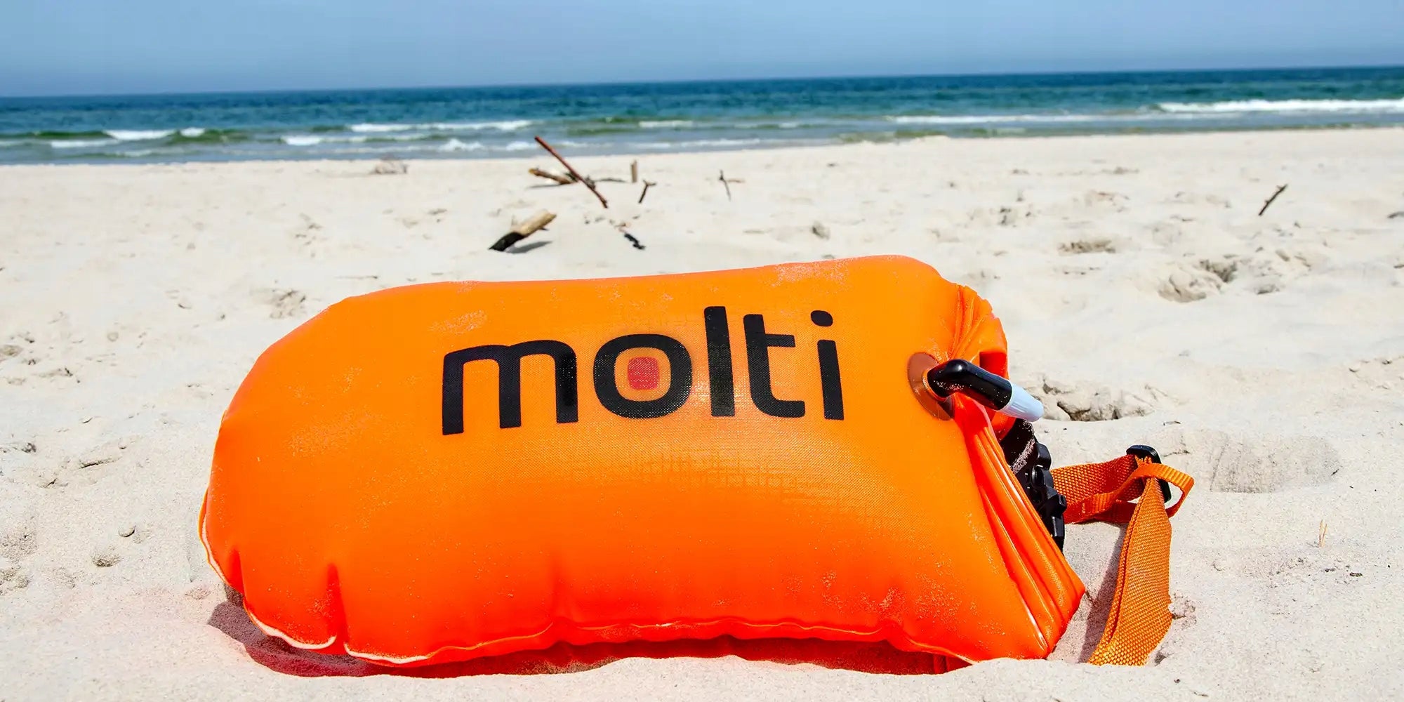 Inflatable buoy safety buoy 2in1 dry pocket for swimming 15l molti Model BA001