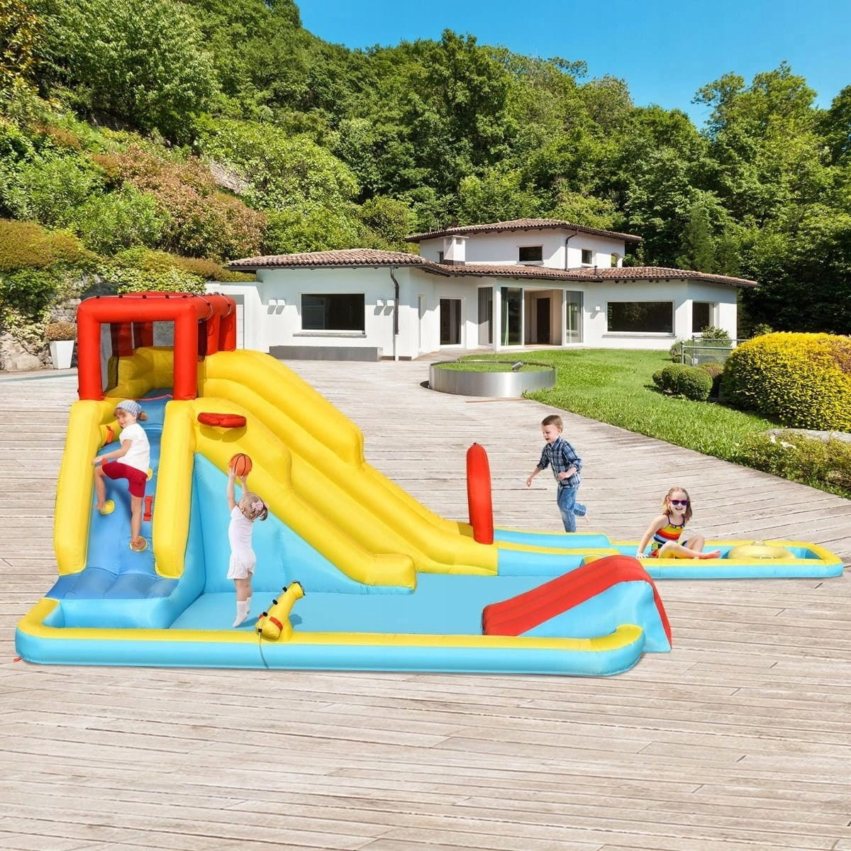 Inflatable castle Square toys Water Park 622 x 335 x 225 cm Certificates and opinions CE
