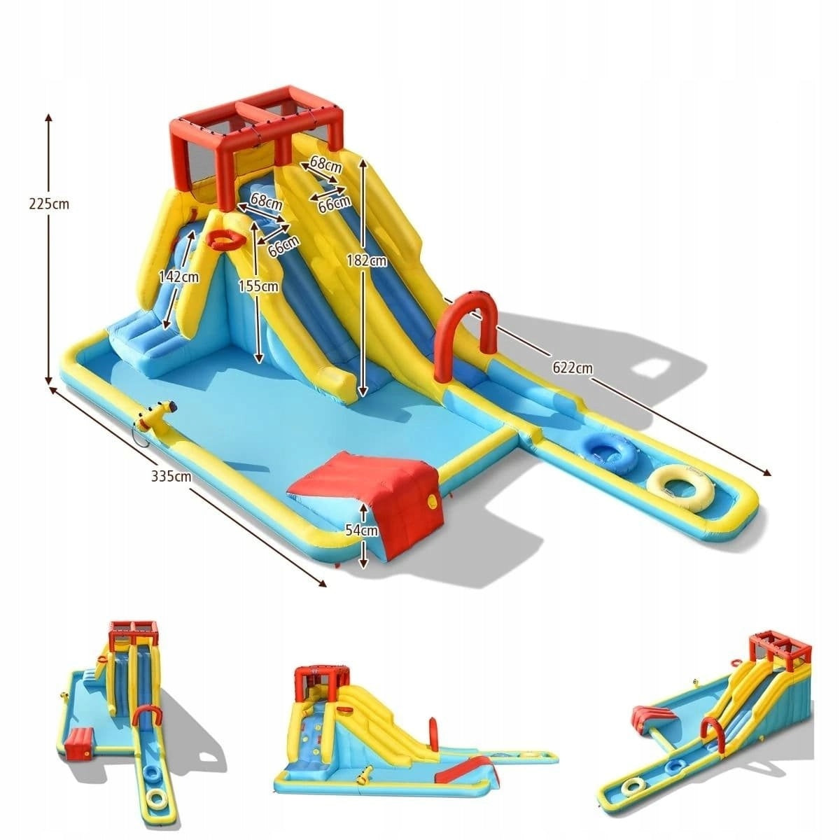 Inflatable castle Square toys Water Park 622 x 335 x 225 cm Manufacturer code OP70653