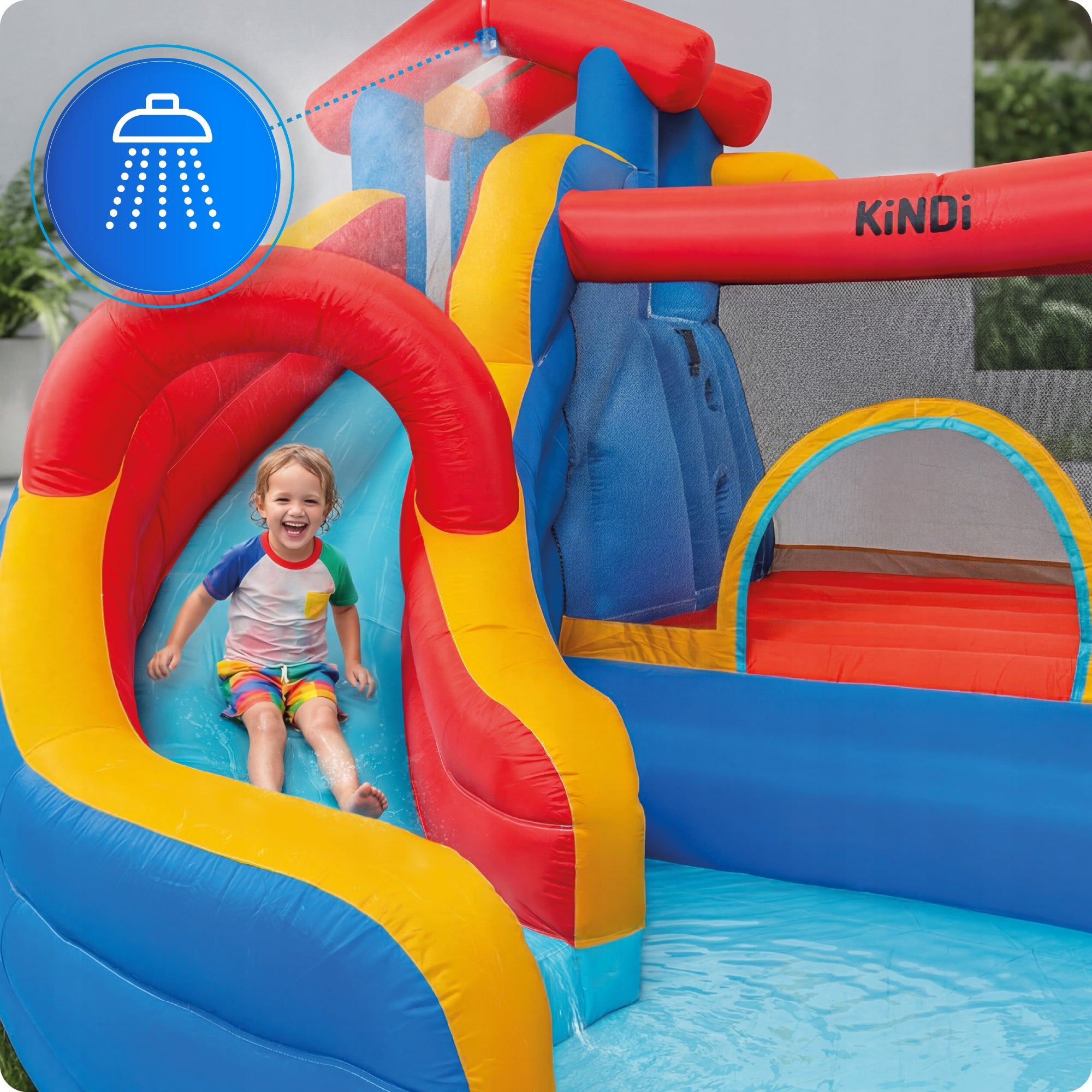 Inflatable for children square toys water slide castle basket blower Dominant material synthetic material