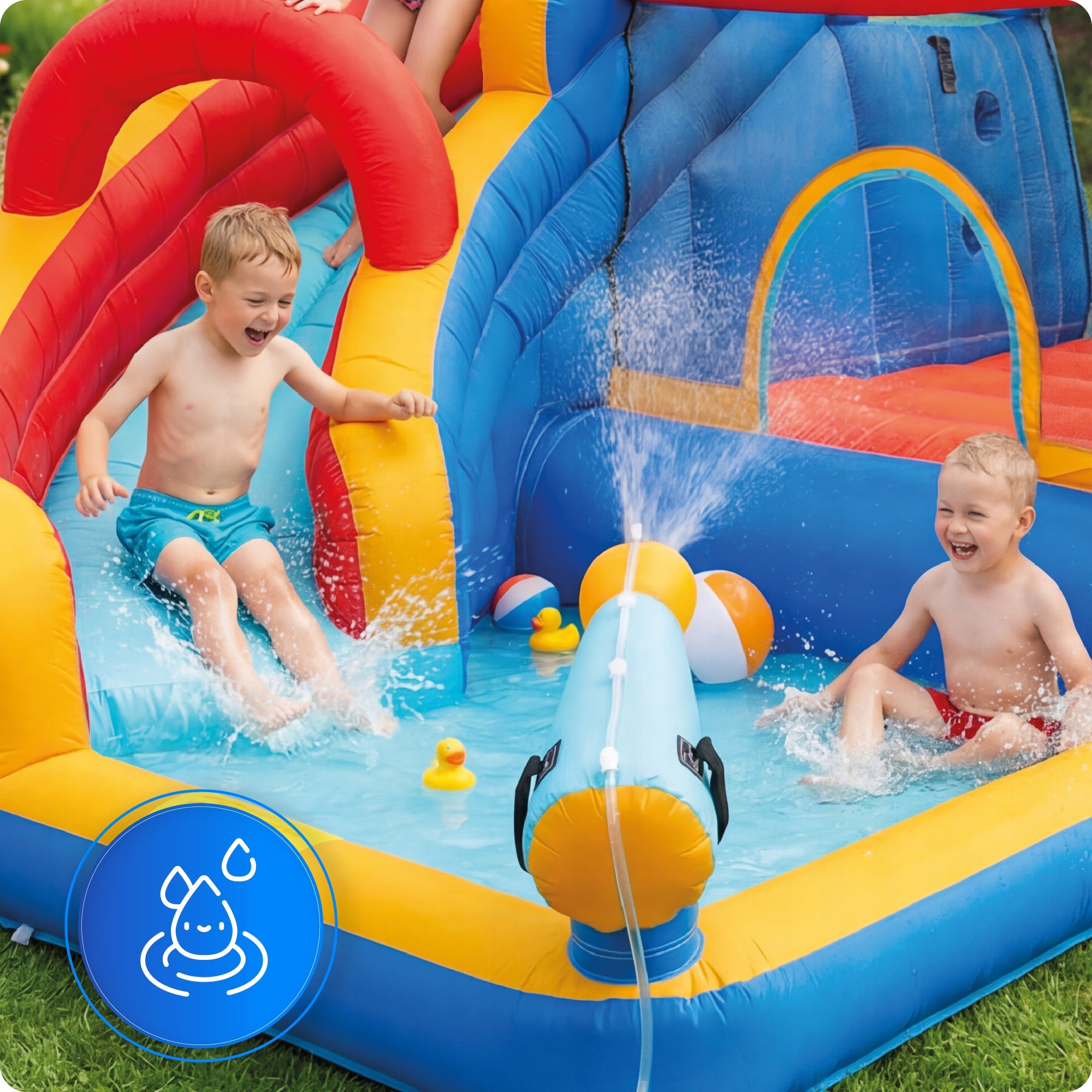 Inflatable for children square toys water slide castle basket blower Manufacturer code DPZ003