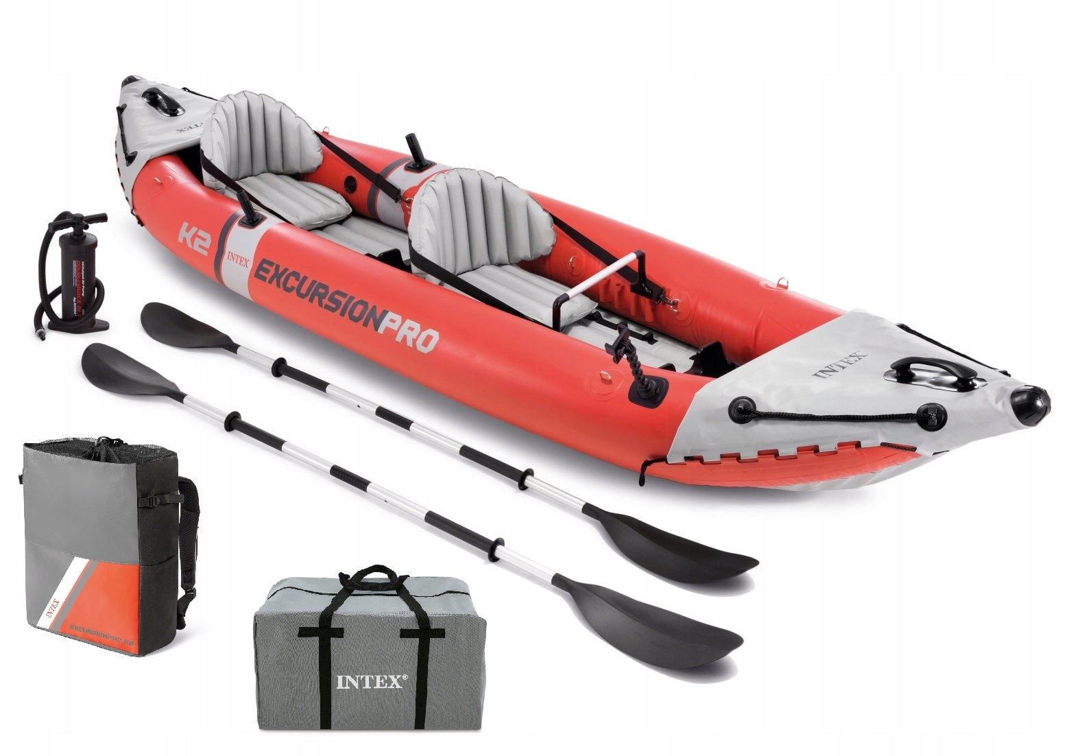 Inflatable kayak 2 person Excursion Pro set pump and paddle Intex 68309