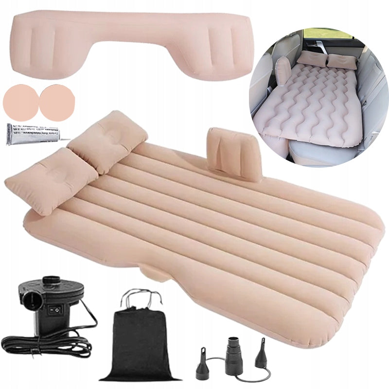 Inflatable mattress BED for car CARS for rear sofa + pump 12V BEIGE