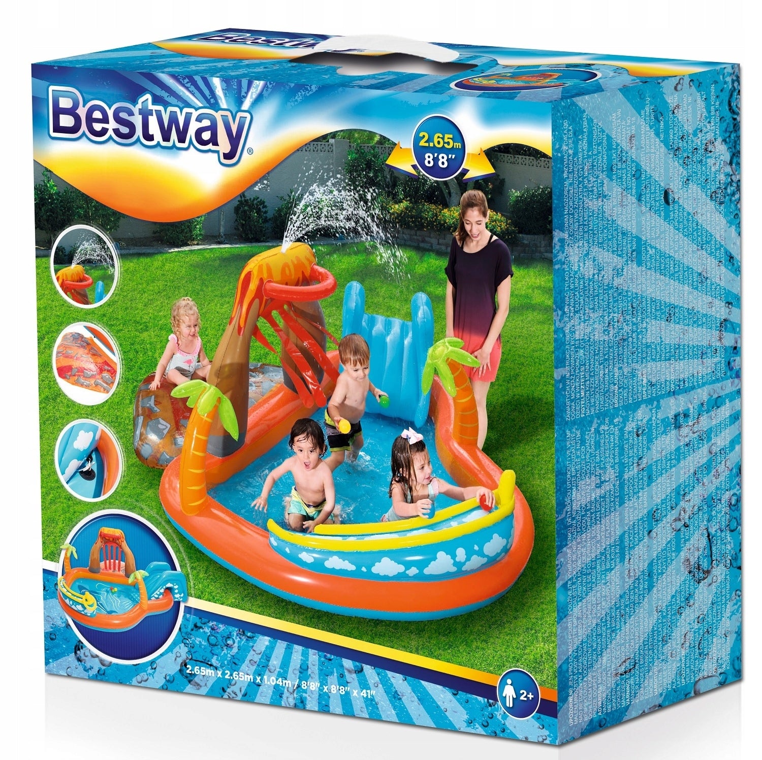 Inflatable playground Lava Lagoon 265 x 265 x 104 cm Bestway 53069 Brand Bestway