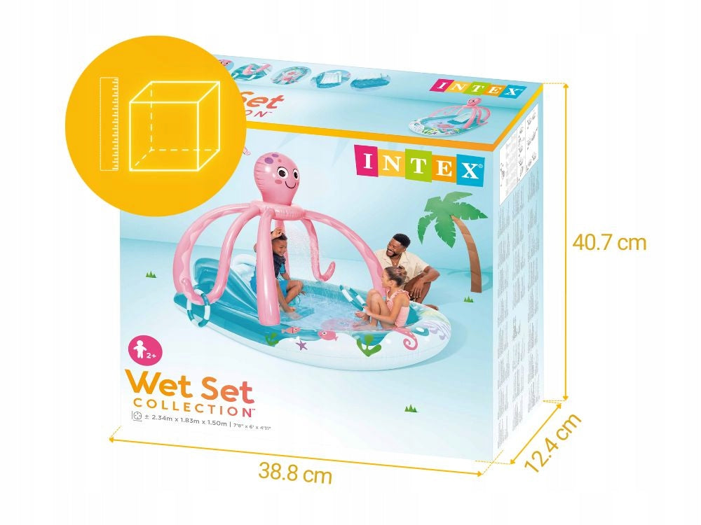 Inflatable playground swimming pool slide Octopus Intex 56138 paddling pool children Brand Intex