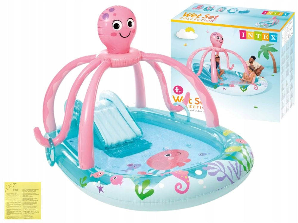 Inflatable playground swimming pool slide Octopus Intex 56138 paddling pool children Packaging status original