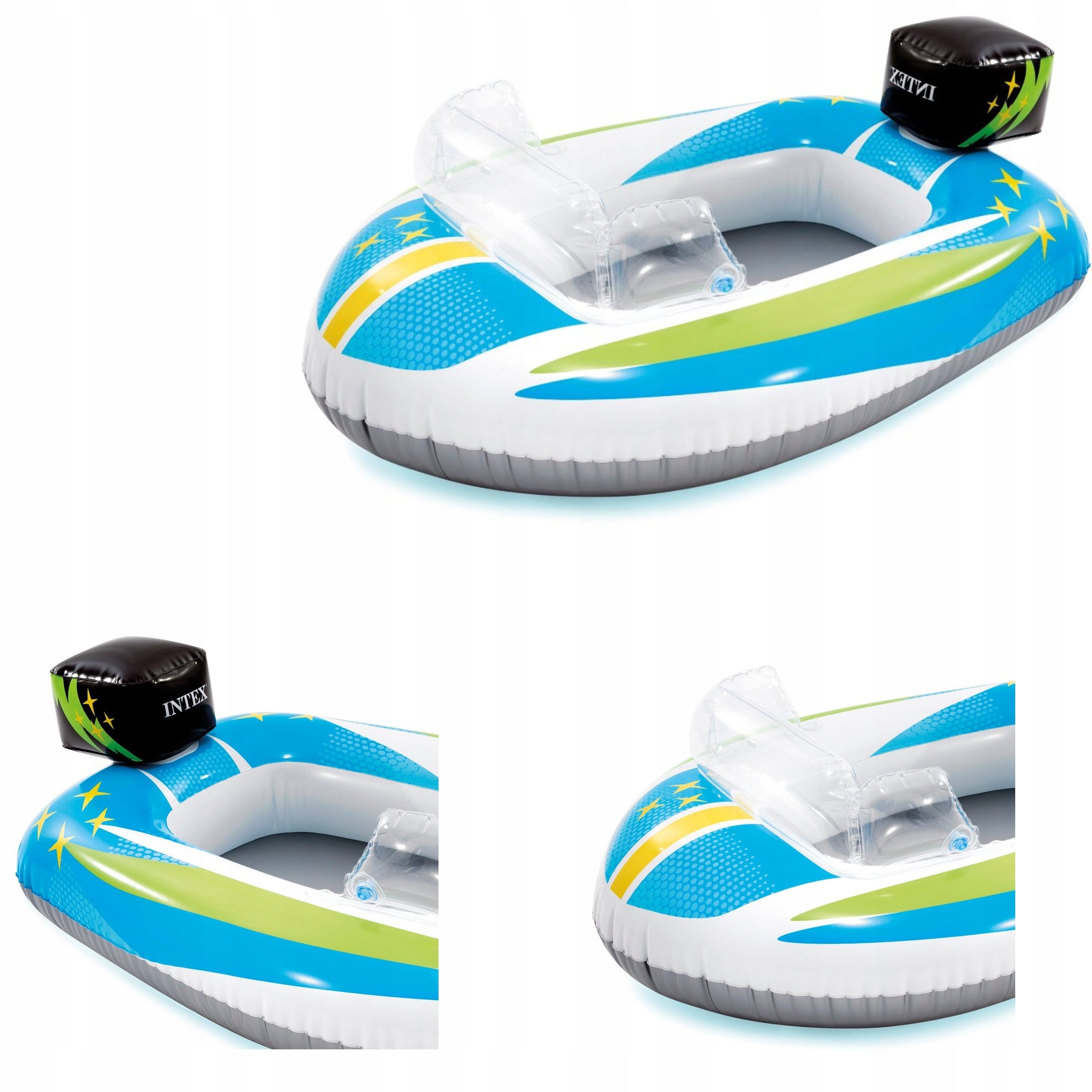 Inflatable pontoon for children Intex 59380 MOTORBOAT, PLANE, FISH 109x74 cm Kid's age 3+ years