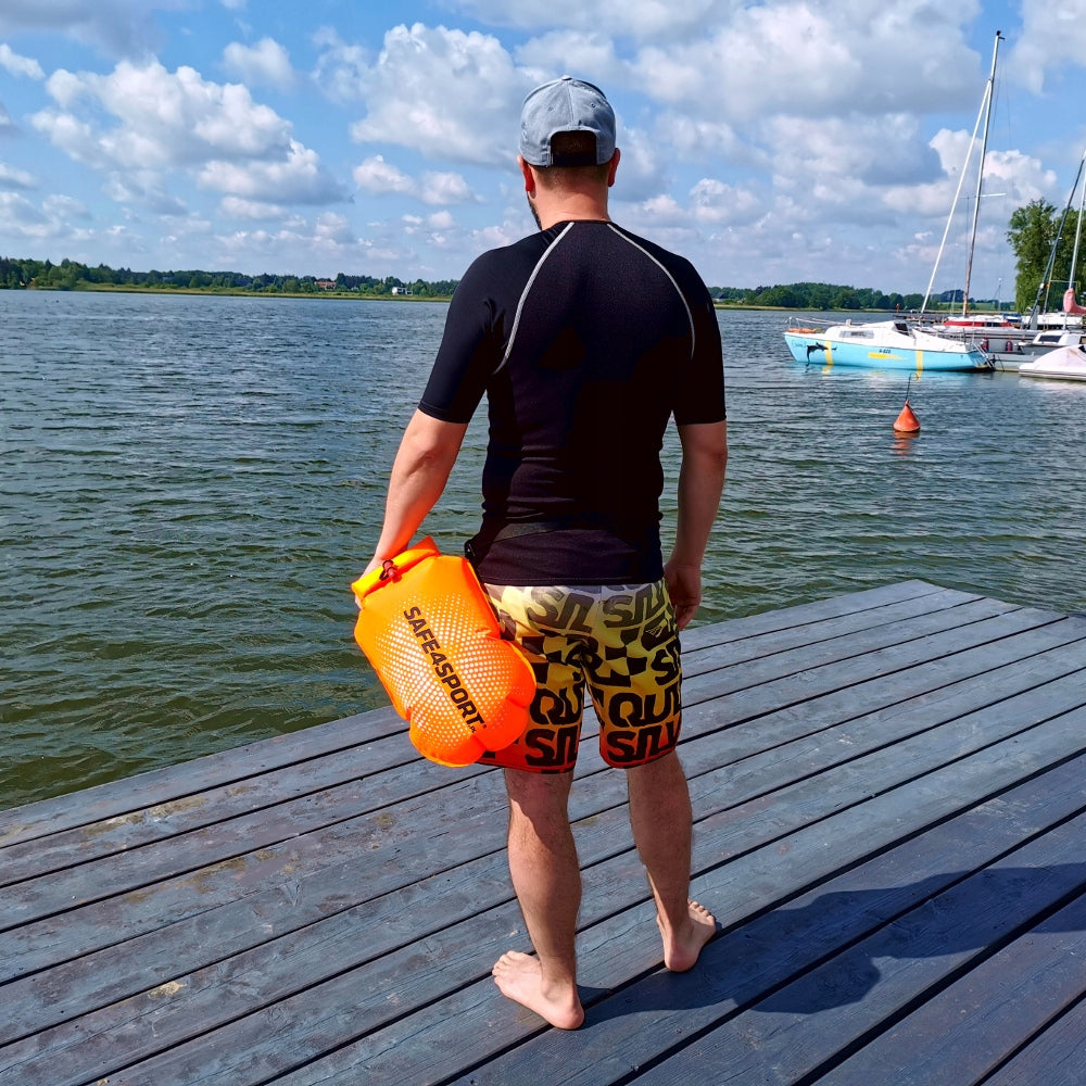 Inflatable safety buoy PerfectSwimmer+L 25L large buoy for swimming Manufacturer code 5906874150054