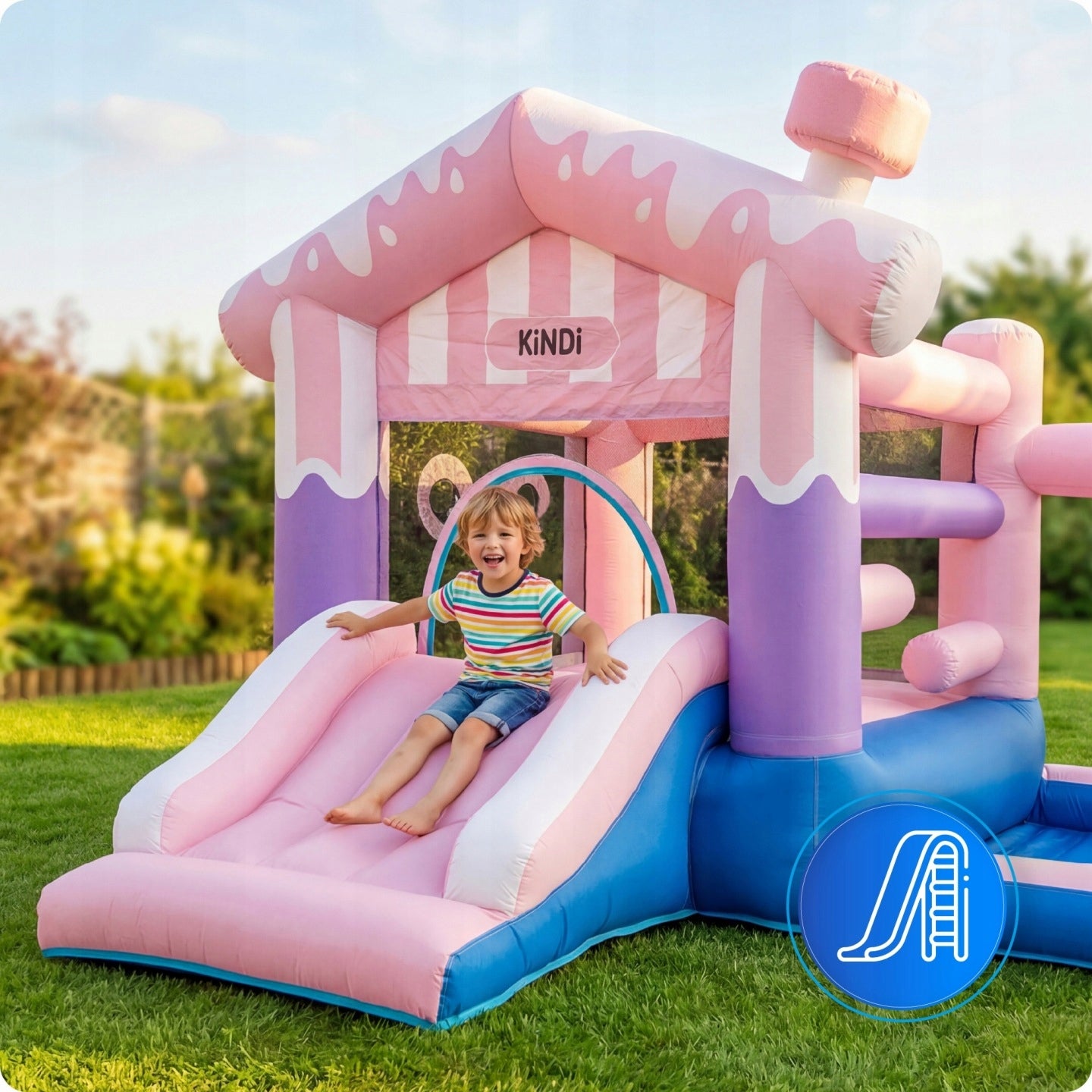 Inflatable slide blower square toys for children basket obstacle course Brand no brand
