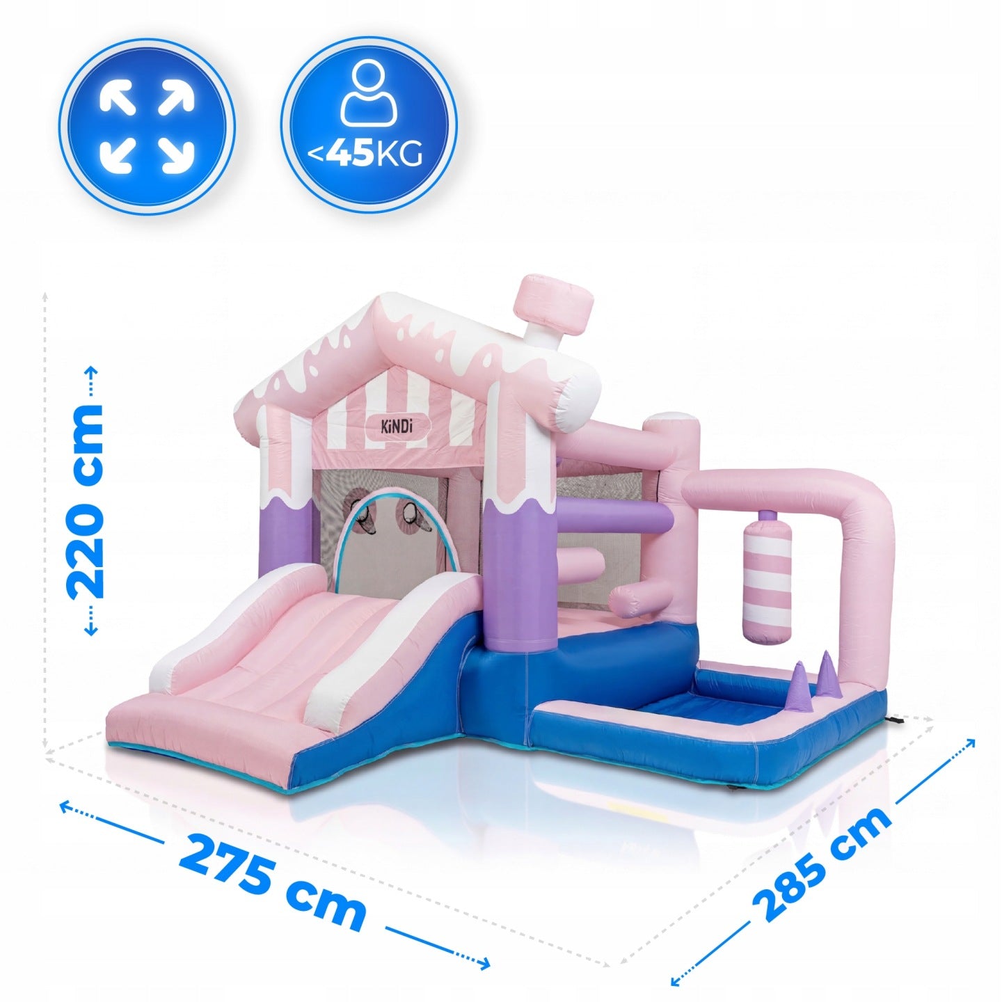 Inflatable slide blower square toys for children basket obstacle course Packaging status original