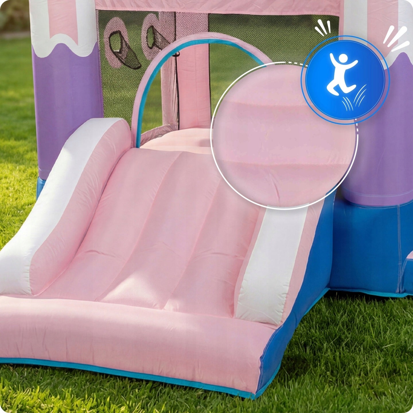 Inflatable slide blower square toys for children basket obstacle course Product width 275 cm