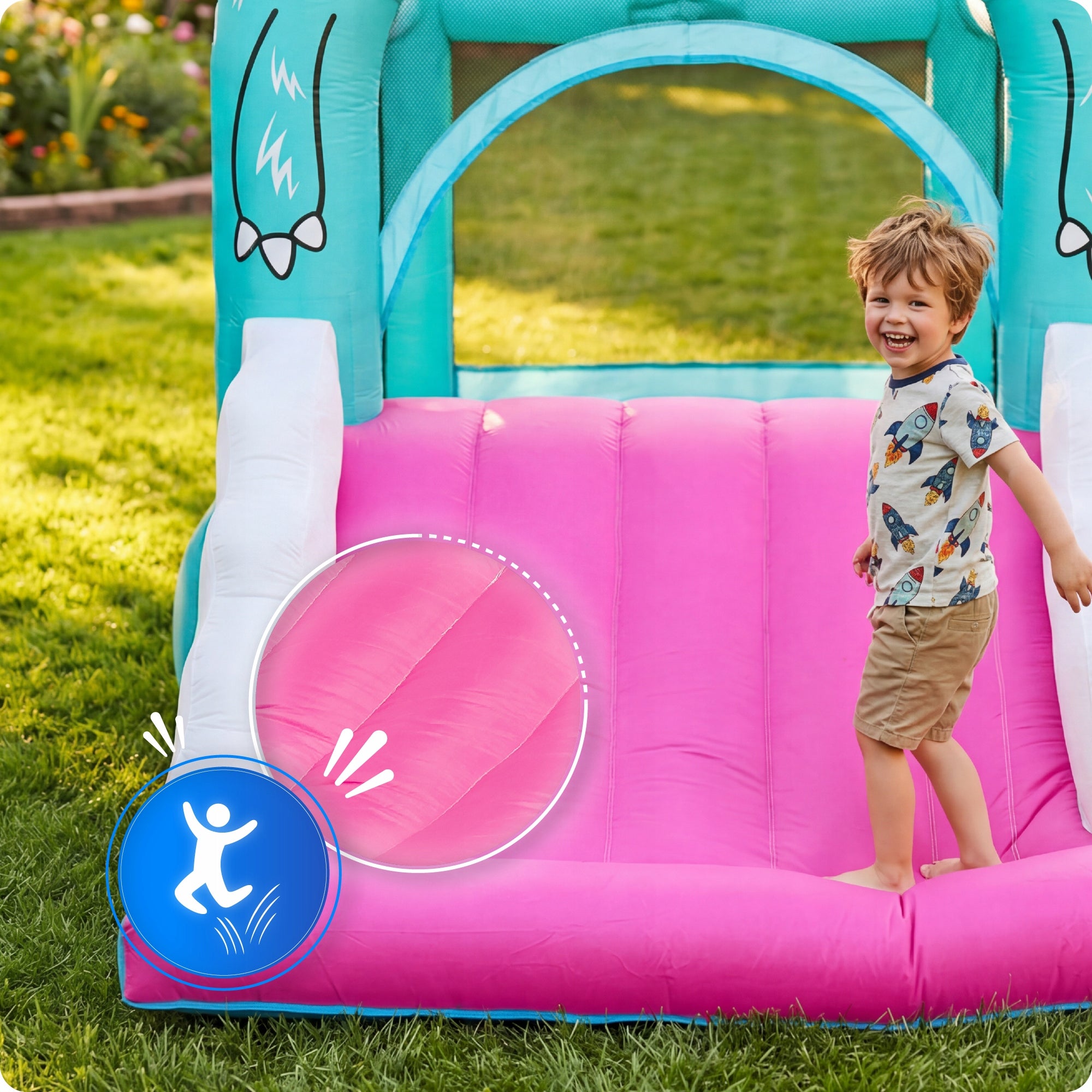 Inflatable square toys for children slide large castle basket blower set Dominant material synthetic material