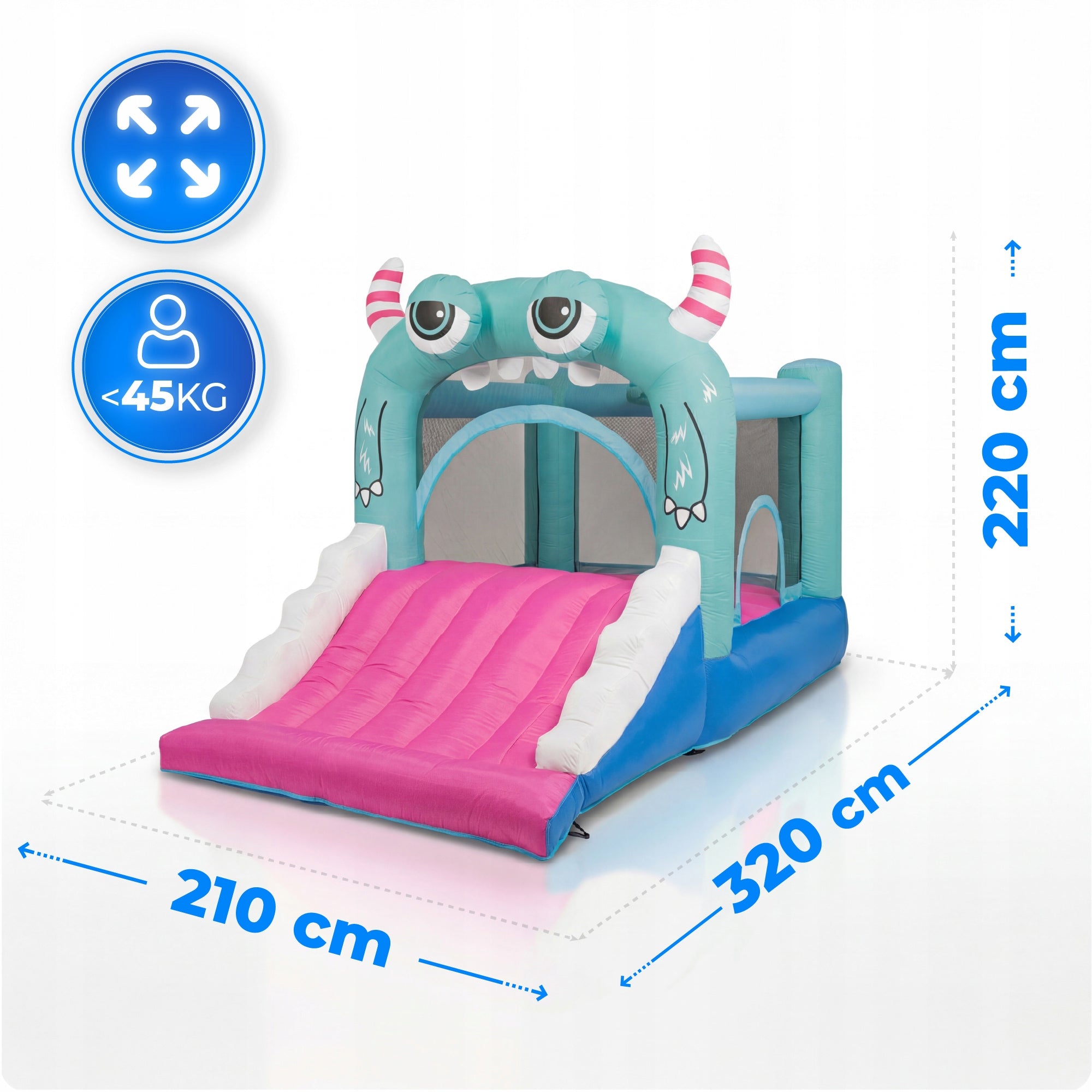 Inflatable square toys for children slide large castle basket blower set Packaging status original