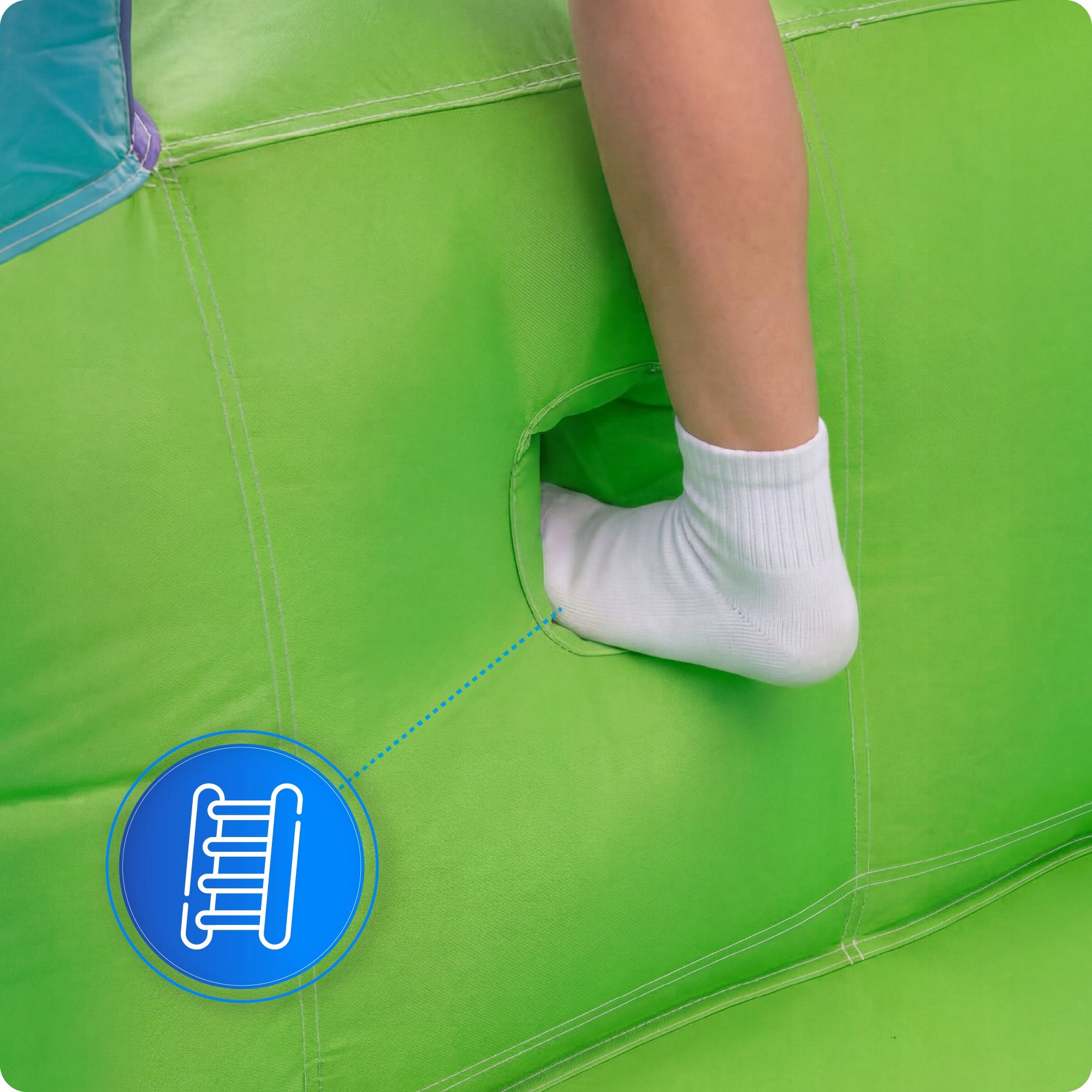 Inflatable square toys for children water castle slide obstacle course Dominant material synthetic material