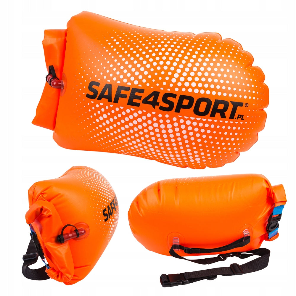 Inflatable swimming buoy Safe4sport PerfectSwimmer with pocket for things