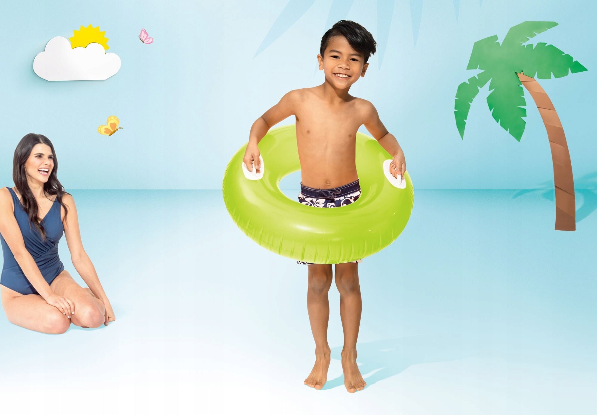 Inflatable swimming wheel 76cm INTEX 59258 yellow Brand Intex
