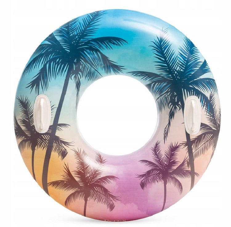 Inflatable wheel Intex for swimming with handles 97 cm beach for swimming pool Color multicolor